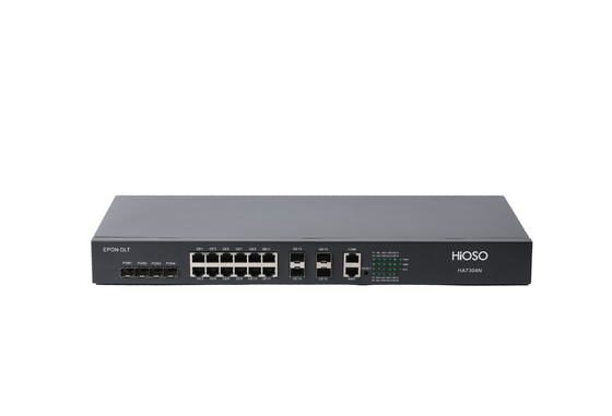 HiOSO HA7304N EPON OLT FTTXの解決20KM OLT EPON 4PONの港